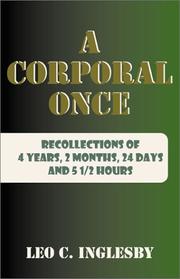 Cover of: A Corporal Once