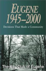 Cover of: Eugene, 1945-2000 by edited by Kathleen Holt & Cheri Brooks.