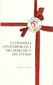 Cover of: La filosofía contemporánea del Derecho y del Estado