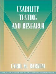 Cover of: Usability Testing and Research (Part of the Allyn & Bacon Series in Technical Communication)