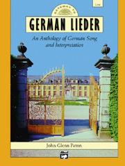 Cover of: An Anthology of German Song, and Interpretation (Gateway Series) | 