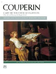 Cover of: Couperin L'Art De Toucher Le Clavecin the Art of Playing the Harpsichord by François Couperin