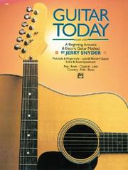 Cover of: Guitar Today, Book 1 by Jerry Snyder