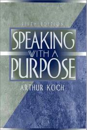Cover of: Speaking with a Purpose (5th Edition)