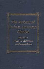 Cover of: The review of Italian-American studies