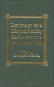 Cover of: Language and Linguisticality in Gadamer's Hermeneutics