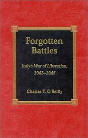 Cover of: Forgotten battles: Italy's war of liberation, 1943-1945