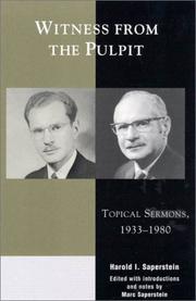 Cover of: Witness from the Pulpit: Topical Sermons, 1933-1980