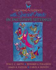 Cover of: Teaching students with special needs in inclusive settings by Tom E. C. Smith