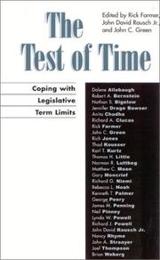 Cover of: The Test of Time: Coping with Legislative Term Limits