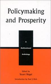 Cover of: Policymaking and Prosperity | Stuart Nagel