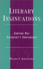 Cover of: Literary insinuations by Walter F. Kolonosky