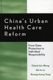 Cover of: China's Urban Health Care Reform by Vai Io Lo