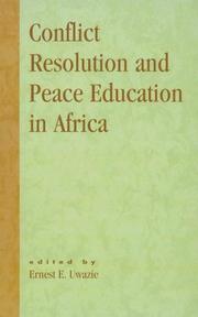 Cover of: Conflict resolution and peace education in Africa | 