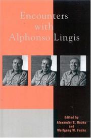Cover of: Encounters with Alphonso Lingis | 