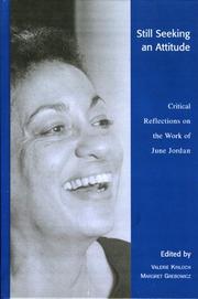 Cover of: Still Seeking an Attitude by Valerie Kinloch, Margret Grebowicz, Valerie Kinloch, Margret Grebowicz