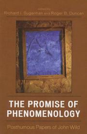 Cover of: The Promise of Phenomenology: Posthumous Papers of John Wild