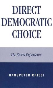 Cover of: Direct Democratic Choice by Hanspeter Kriesi