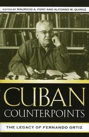 Cover of: Cuban Counterpoints: The Legacy of Fernando Ortiz (Western Hemisphere Studies)
