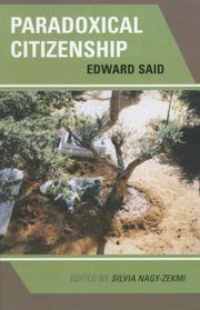 Cover of: Paradoxical Citizenship: Edward Said