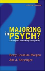 Cover of: Majoring in psych?: career options for psychology undergraduates