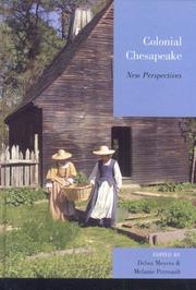 Cover of: Colonial Chesapeake by edited by Debra Meyers and Melanie Perreault.
