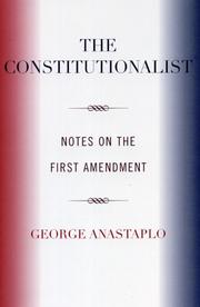 Cover of: The Constitutionalist by Anastaplo, George