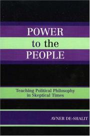 Cover of: Power to the people | Avner De-Shalit
