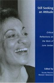 Cover of: Still Seeking an Attitude by Valerie Kinloch, Margret Grebowicz