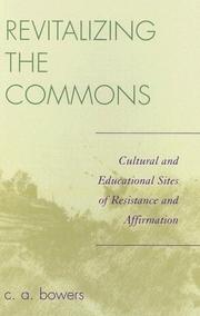 Cover of: Revitalizing the commons by C. A. Bowers