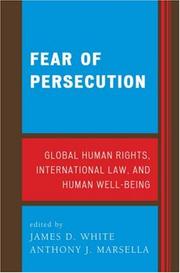 Cover of: Fear of Persecution by Anthony J. Marsella