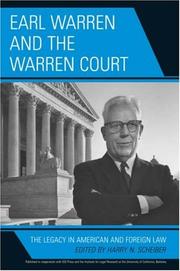 Earl Warren and the Warren Court cover
