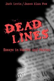 Cover of: Dead lines: essays in murder and mayhem