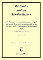 Cover of: Radionics and the Horder Report by Horder, Thomas Jeeves Horder baron