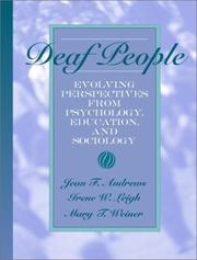 Cover of: Deaf People: Evolving Perspectives from Psychology, Education, and Sociology