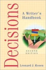 Cover of: Decisions: A Writer's Handbook (2nd Edition)