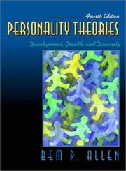 Cover of: Personality Theories by Bem P. Allen