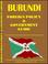 Cover of: Burundi Foreign Policy and Government Guide