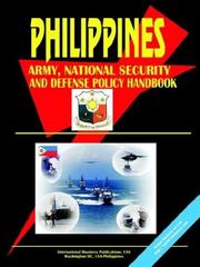 Cover of: Philippines Army National Security and Defense Policy Handbook | USA International Business Publications