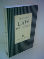 Cover of: English law dictionary