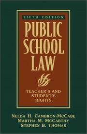 Cover of: Public school law: teachers' and students' rights