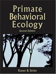 Cover of: Primate behavioral ecology | Karen B. Strier