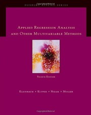 Cover of: Applied regression analysis and other multivariable methods