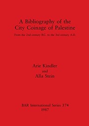 A bibliography of the city coinage of Palestine by Arie Kindler