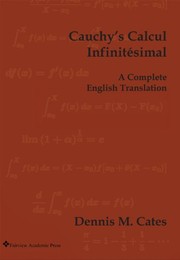 Cauchy's Calcul infinitésimal by Cauchy, Augustin Louis Baron