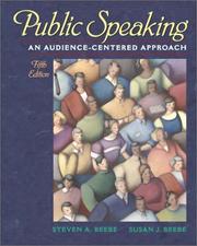 Cover of: Public speaking by Steven A. Beebe