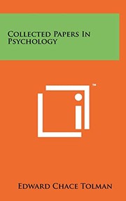 Collected papers in psychology by Edward Chace Tolman