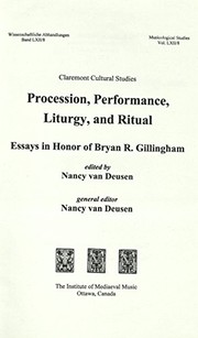 Cover of: Procession, performance, liturgy, and ritual by edited by Nancy van Deusen ; general editor, Nancy van Deusen.