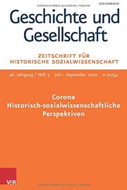 Cover of: Corona - Historisch-Sozialwissenschaftliche Perspektiven: Geschichte und Gesellschaft. Zeitschrift Für Historische Sozialwissenschaft Heft 3/2020