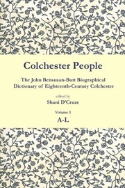 Colchester People, Vol. 1 (pbk) by Shani D'Cruze